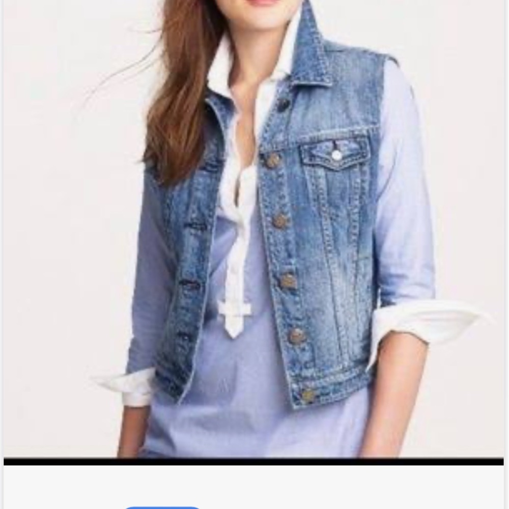 J.Crew denim stonewash jean vest